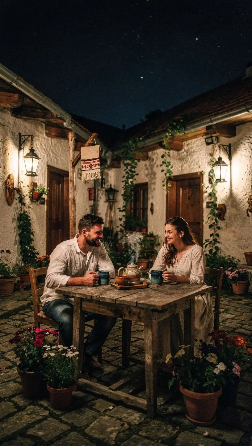 Zelené lístky čajovníka a sušené bylinky v sklenenej nádobe.