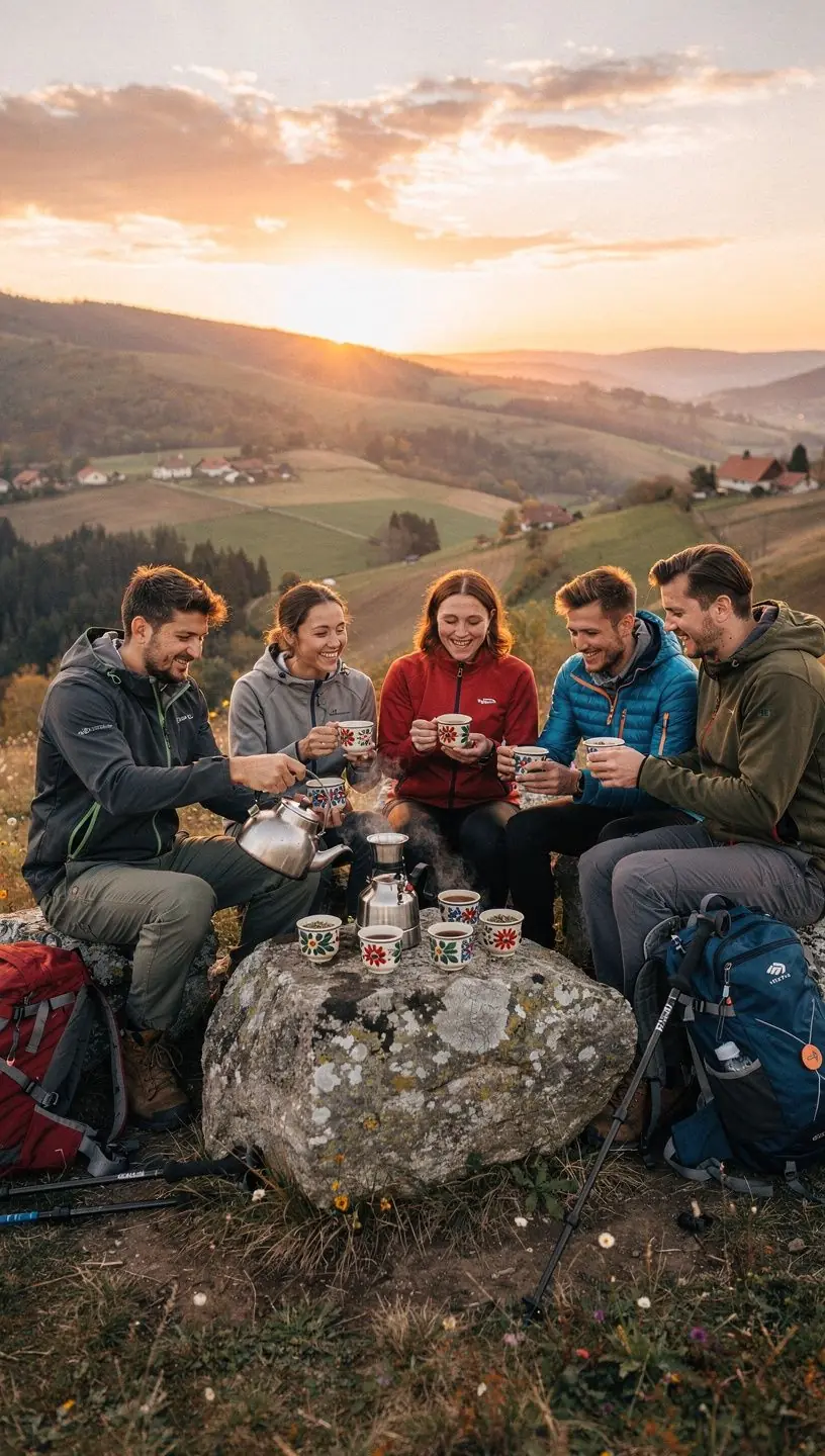 Rôzne druhy bylinkových čajov usporiadané v košíku z prírodného materiálu.